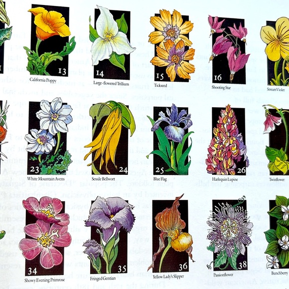 USPS Wildflowers A Collection Of U.S. Commemorative Stamps Hardcover Book - Picture 3 of 16